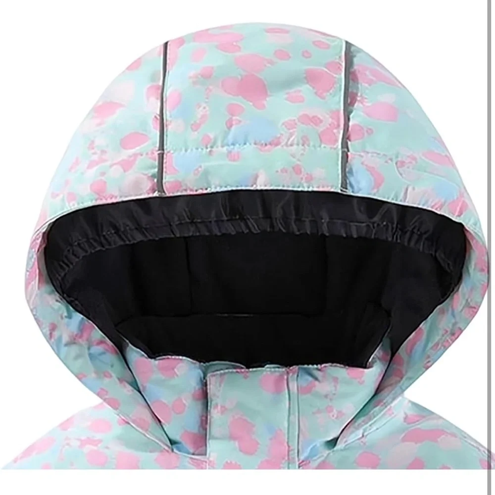 Girls 2-Piece Snow Suit Waterproof Snowboard Thick Padded Winter Jacket 3T/675